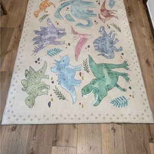 5 X 7 Dinosaur Print Area Rug - Multicolor
